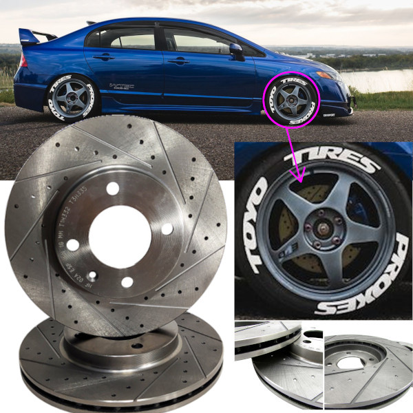 Disco de Freio Dianteiro Frisado Esportivo Honda New Civic - HF700F BD1705 282mm Ventilado